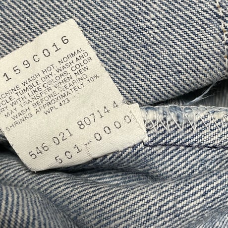 MADE IN USA製 LEVI'S 501 デニムパンツ ライトインディゴ W34×L34