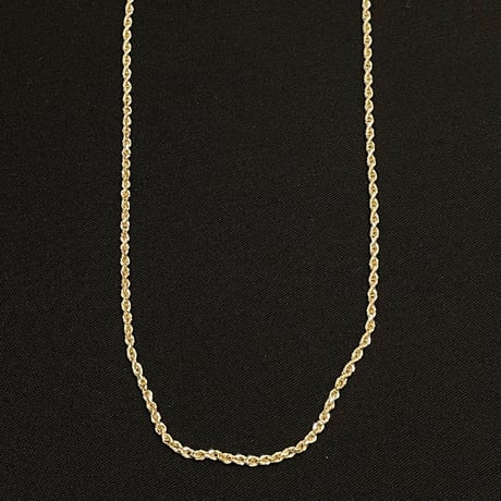 10金製 10Kイエローゴールド ロープチェーンネックレス ゴールド 幅2mm×46mm
