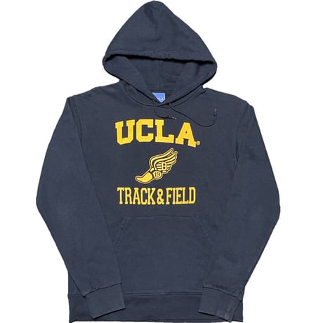 UCLA TRACK & FIELD ロゴプリントプルオーバーカレッジパーカー ネイビー Mサイズ