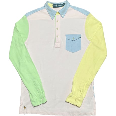 RALPH LAUREN クレイジーパターン長袖ポロシャツ マルチカラー Sサイズ