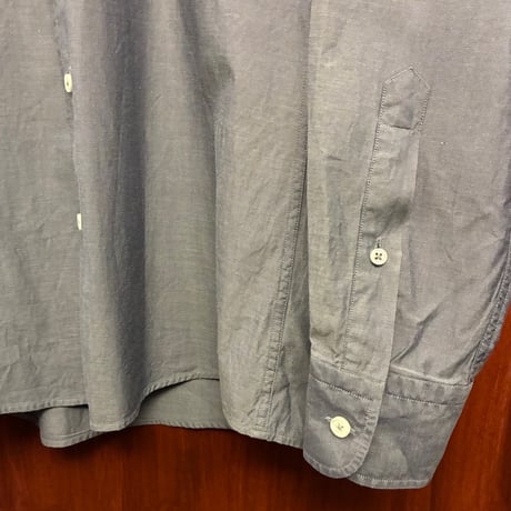 Ermenegildo Zegna 長袖シャンブレーシャツ ネイビー Sサイズ