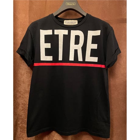 【サザビーリーグ取り扱い】 MADE IN PORTUGAL製 Être Cécile 半袖プリントTシャツ ブラック XSサイズ