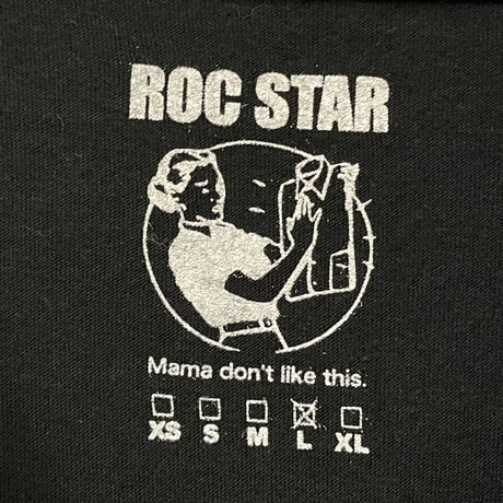 MADE IN JAPAN製 ROCSTAR HIPHOPプリントTシャツ ブラック Lサイズ