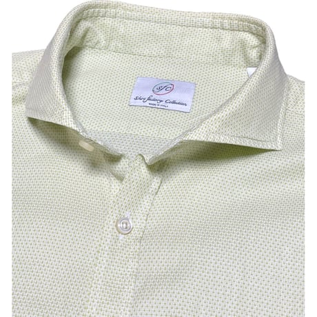 MADE IN ITALY製 Shirt factory Collection 長袖シャツ 38/15サイズ イエロ―グリーン
