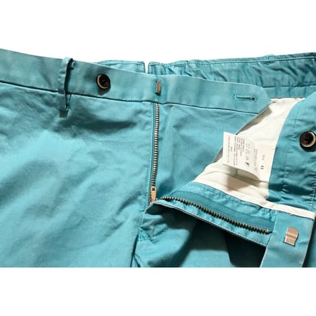 タグ付き MADE IN JAPAN製 TOMORROWLAND PILGRIM コットンハーフパンツ ターコイズブルー 44サイズ