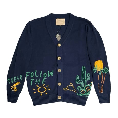 ★新品★ 2024年AWモデル TOOCO オリジナル柄コットンカーディガン PASADI NAVY S～XLサイズ