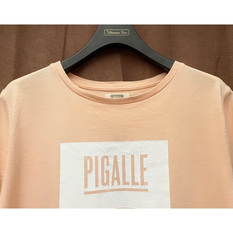 MADE IN PORTUGAL製 PIGALLE プリントTシャツ サーモンピンク Mサイズ