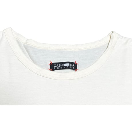 MADE IN JAPAN製 CASH CA ENGLAND 長袖ボーダーシャツ ホワイト×オレンジ Lサイズ