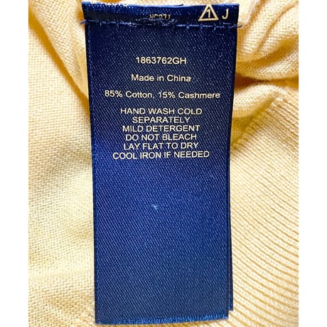 POLO RALPH LAUREN コットンカシミヤセーター イエロー Mサイズ