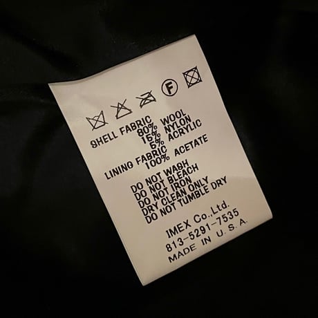MADE IN USA製 FIDELITY ウールPコート グレー Sサイズ