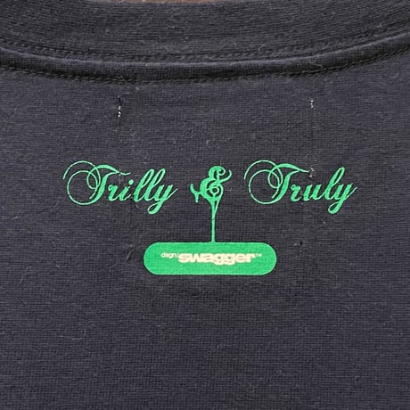 激レア MADE IN JAPAN製 SWAGGER × Trilly & Truly コラボレーション限定Tシャツ ネイビー Lサイズ