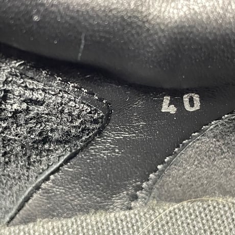 箱付き MADE IN ITALY製 RUN OF BLACK MAMBA レザースニーカー ブラック 40サイズ