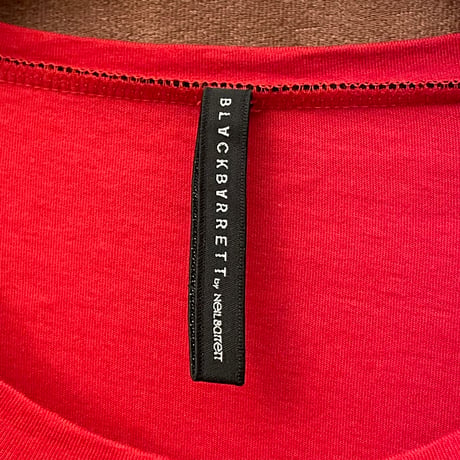 BLACK BARRETT by NeIL BarreTT 長袖カットソー レッド 3サイズ