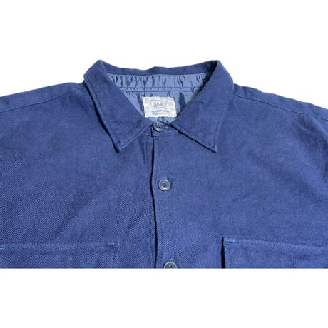 MADE IN USA製 SAVE KHAKI UNITED 長袖コットンシャツジャケット ネイビー Lサイズ