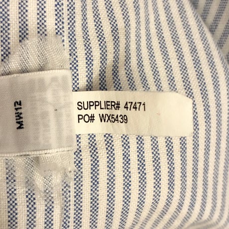 Ralph Lauren CLASSIC FIT ヒッコリーストライプ柄 長袖ボタンダウンオックスフォードシャツ サックスブルー×ホワイト Sサイズ