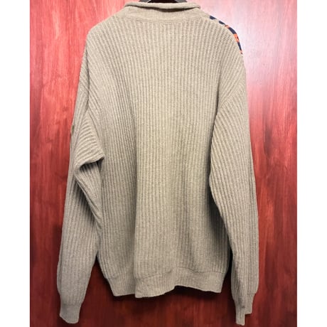 MADE IN ITALY製 FERRE JEANS ハイネックウールセーター ブラウン Lサイズ