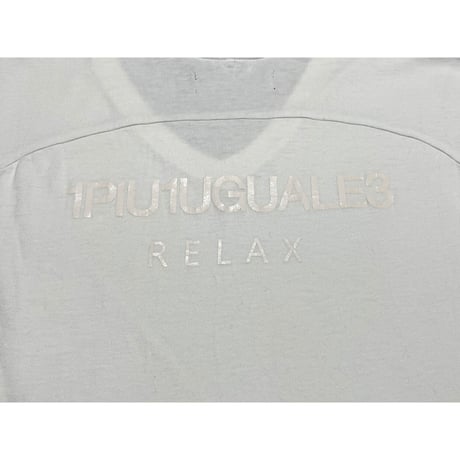 ▲訳あり商品▲ 1PIU1UGUALE3 RELAX VネックTシャツ ホワイト Lサイズ