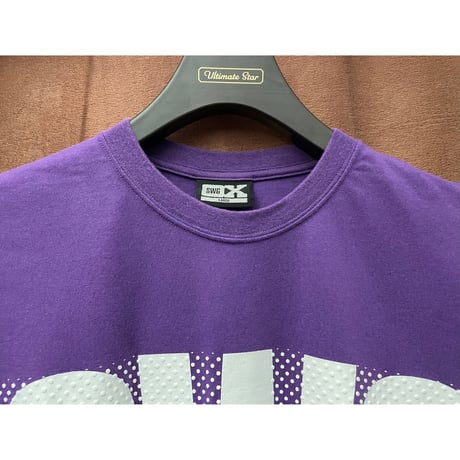 レア MADE IN JAPAN製 SWAGGER 10周年記念プリントTシャツ パープル Lサイズ