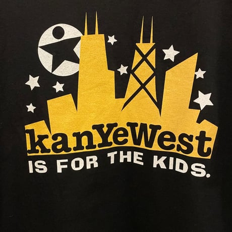 激レア MADE IN USA製 KanYeWest 2003「IS FOR THE KIDS」プリントTシャツ ブラック XLサイズ