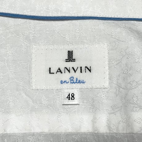 MADE IN JAPAN製 LANVIN en Bleu 長袖シャツ ホワイト 48サイズ