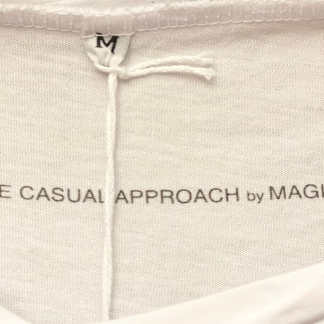 ★新品★ MADE IN ITALY製 MAGLIA 2024年SSモデル「PACE」ロゴプリントクルーネックTシャツ ホワイト S～Lサイズ