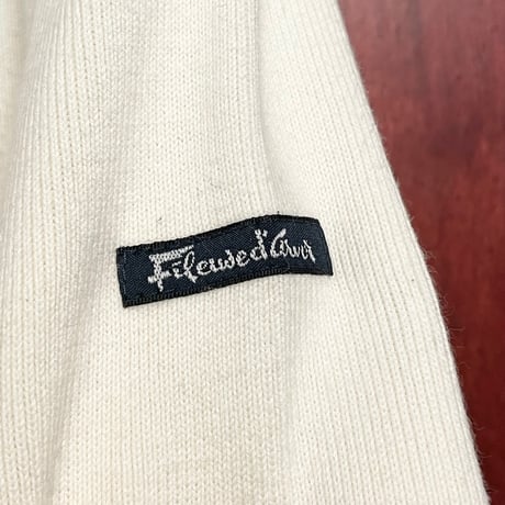 MADE IN FRANCE製 Fileuse d'Arvor コットンニットバスクシャツ アイボリー Sサイズ