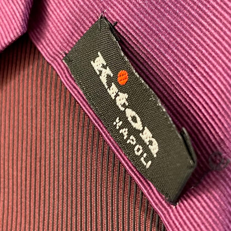 ▲訳あり商品▲ MADE IN ITALY製 Kiton セッテピエゲ ソリッドシルクネクタイ マゼンタ