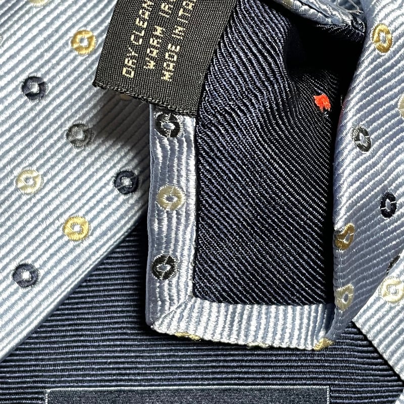 MADE IN ITALY製 Ermenegildo Zegna ドット柄レジメンタルストライ