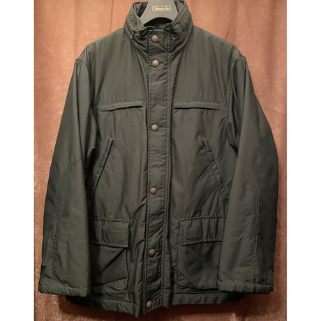MADE IN ITALY製 BARNEYS NEWYORK フルジップ中綿ジャケット ダークグリーン Sサイズ
