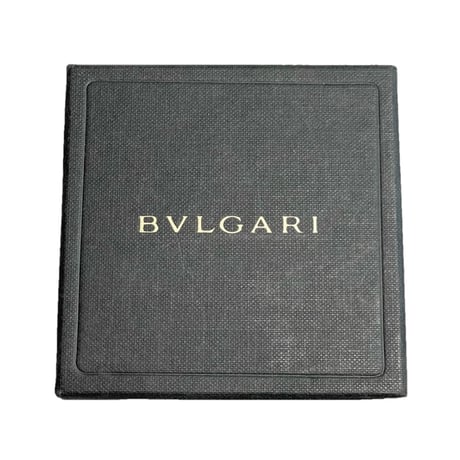 箱付き BVLGARI Necklace with parentesi pendant レザー×シルバー925コンビ チョーカーネックレス ホワイト×ブラック×シルバー