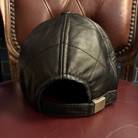 激レア MADE IN JAPAN製 SWAGGER SHEEP LEATHER 羊革 本革レザーキルティングキャップ ブラック Fサイズ