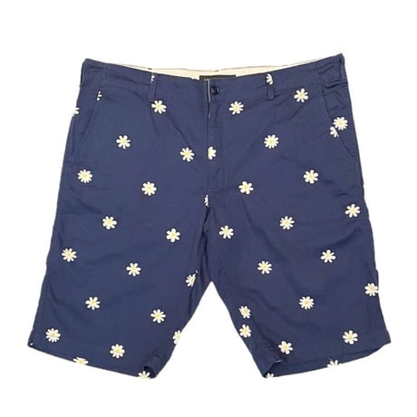 MADE IN JAPAN製 SHIPS GENERAL SUPPLY 花柄コットンハーフパンツ ネイビー XLサイズ