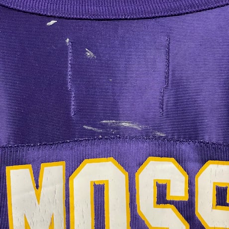 レア MADE IN CANADA製 90s STARTER × NFL MINNESOTA VIKINGS 84 RANDY MOSS モデル フットボールジャージー パープル XLサイズ