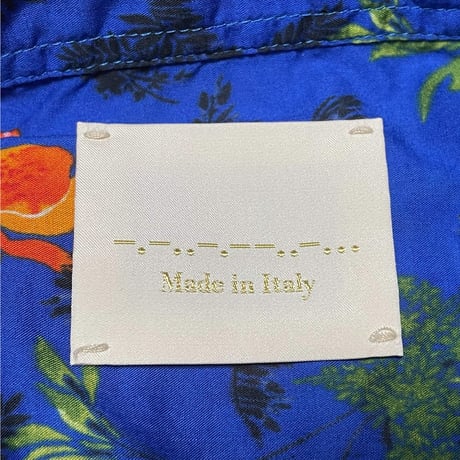 ☆タグ付き新古品☆ MADE IN ITALY製 Capri アロハシャツ ネイビー Mサイズ