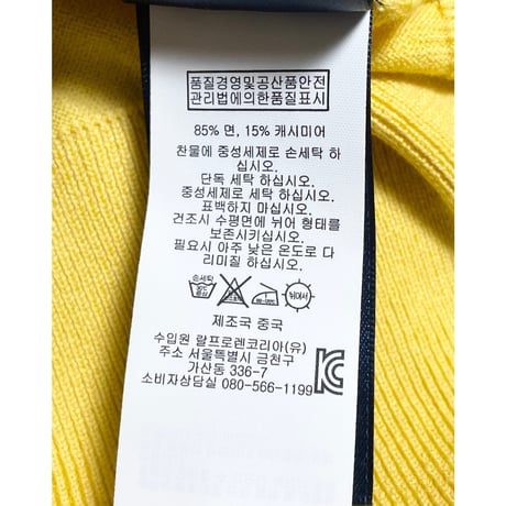 POLO RALPH LAUREN コットンカシミヤセーター イエロー Mサイズ