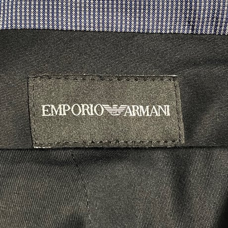 MADE IN BULGARIA製 EMPORIO ARMANI ストレッチブラックデニムスーツ ブラック 44サイズ