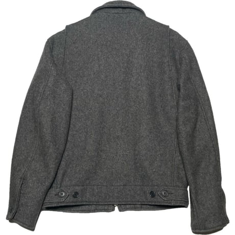MADE IN USA製 SCHOTT ウール襟付きシングルライダースジャケット チャコールグレー 38サイズ