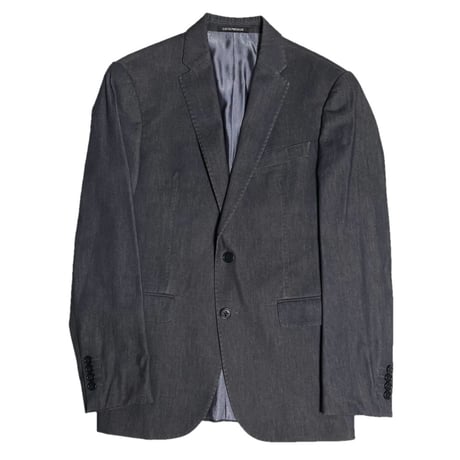 MADE IN BULGARIA製 EMPORIO ARMANI ストレッチブラックデニムスーツ ブラック 44サイズ