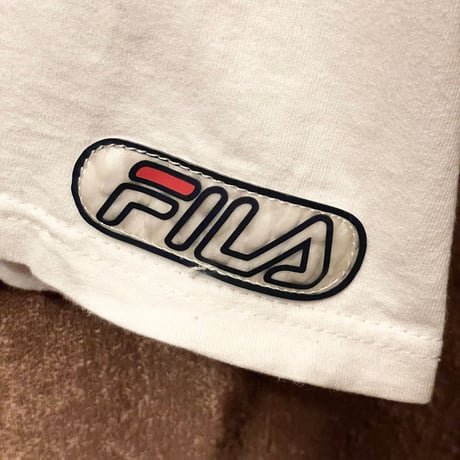 希少 MADE IN USA製 90s FILA ロゴプリントTシャツ ホワイト XXLサイズ