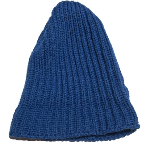 MADE IN ENGLAND製 HIGHLAND2000 BRITISH WOOL ニット帽 ブルー