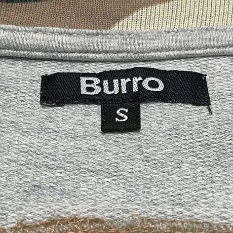 Burro 長袖迷彩スウェットトレーナー マルチカラー Sサイズ