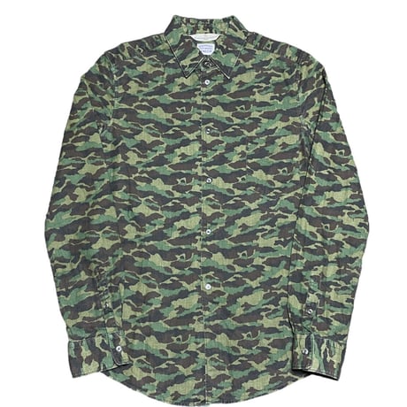 【TOMORROWLAND 取り扱い】 MADE IN ITALY製 GOLDEN GOOSE DELUXE BRAND 長袖迷彩柄シャツ 迷彩 XXSサイズ