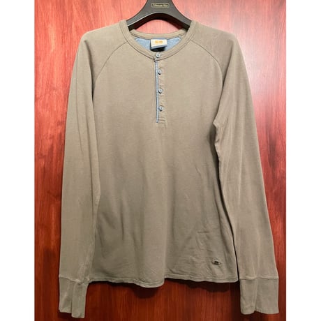 BOSS ORANGE 長袖ヘンリーネックTシャツ ブラウン Sサイズ