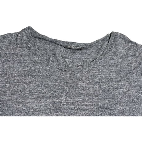 ▲訳あり商品▲ MADE IN PORTUGAL製 BALMAIN クルーネック半袖Tシャツ チャコールグレー Mサイズ