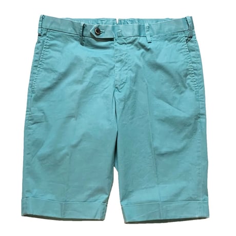 タグ付き MADE IN JAPAN製 TOMORROWLAND PILGRIM コットンハーフパンツ ターコイズブルー 44サイズ