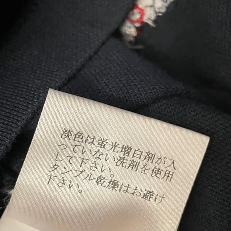 MADE IN ITALY製 GUY ROVER PER nano universe ヘンリーネック鹿の子Tシャツ ネイビー XSサイズ