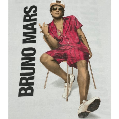 ▲訳あり商品▲ BRUNO MARS 24K MAGIC WORLD TOUR Tシャツ ホワイト XLサイズ