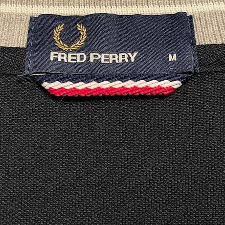 MADE IN JAPAN製 FRED PERRY コットンナイロンカーディガン ネイビー Mサイズ