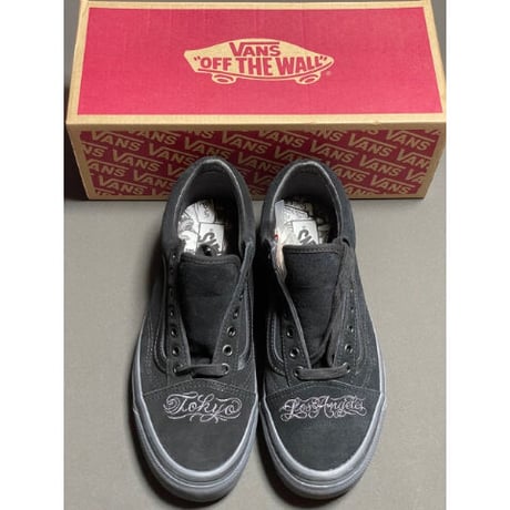 ☆タグ付き新古品☆ 箱付き NEIGHBORHOOD × MR.CARTOON × VANS OLD SKOOL 36 Dx トリプルネームスニーカー ブラック US9.5/27.5cm