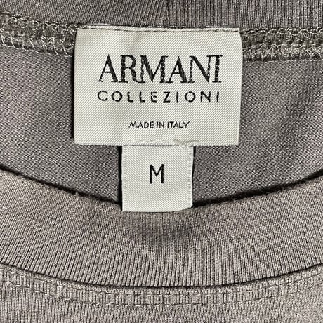 MADE IN ITALY製 ARMANI COLLEZIONI 長袖ニットカットソー チャコールグレー Mサイズ